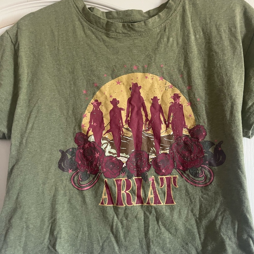 Ariat Olive Boxy Crop Tee